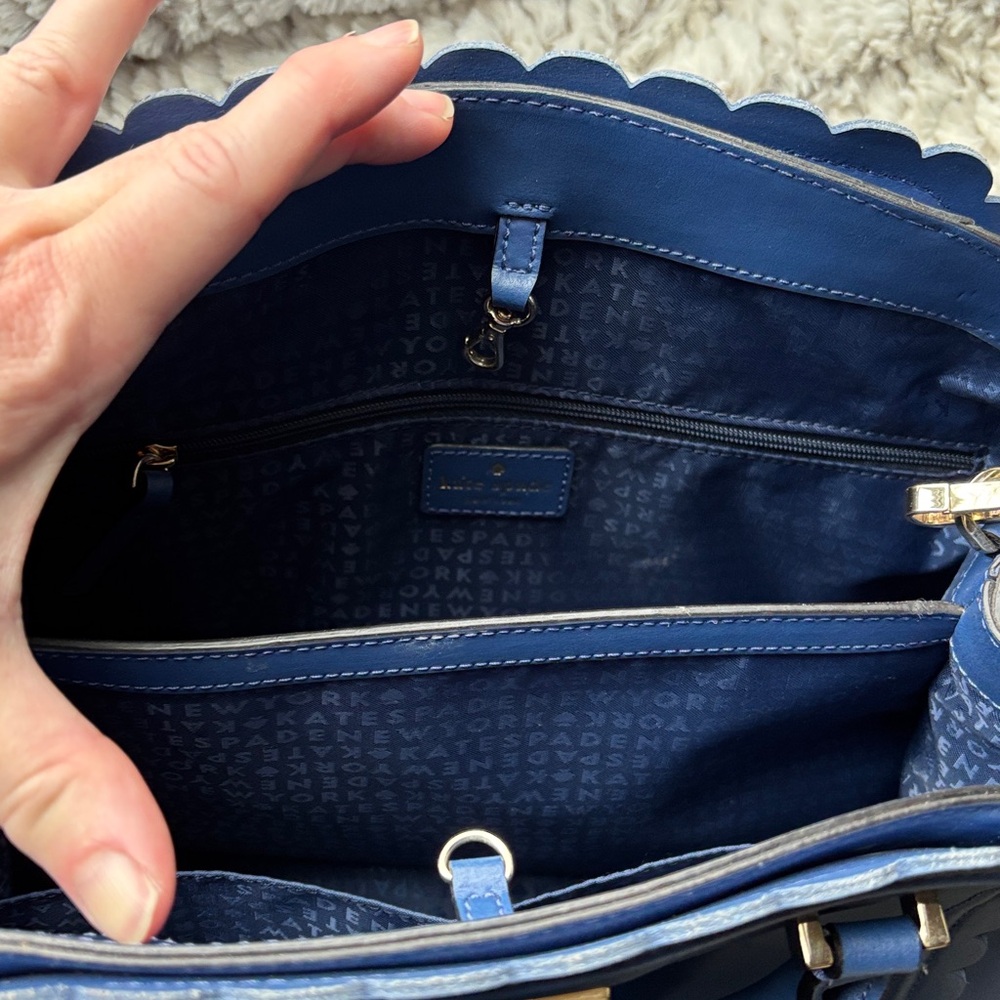 KATE SPADE Linzi Maple Court Blue Hyacinth Satchel; Caitlin St. Adalyn Wallet - Picture 9 of 16